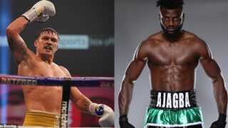 EFE AJAGBA WILL KNOCK OLEKSANDR USYK OUT, USYK TOO SOFT HANDED & SMALL FOR A HEAVYWEIGHT.